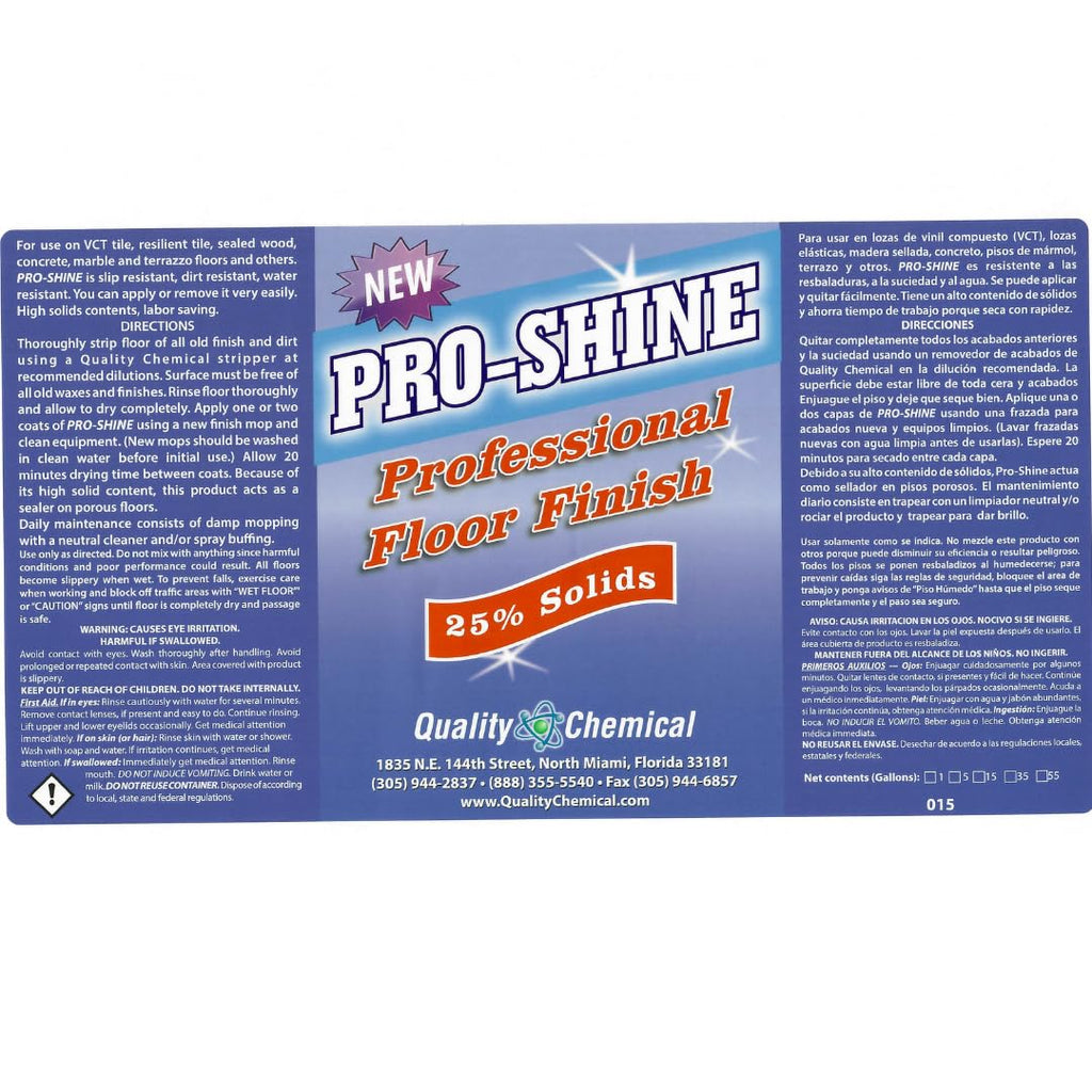 High Shine Floor Finish Wax 640 oz F38551