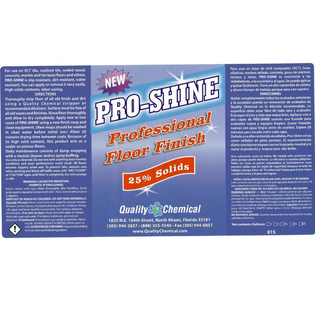 High Shine Floor Finish Wax 640 oz F38551