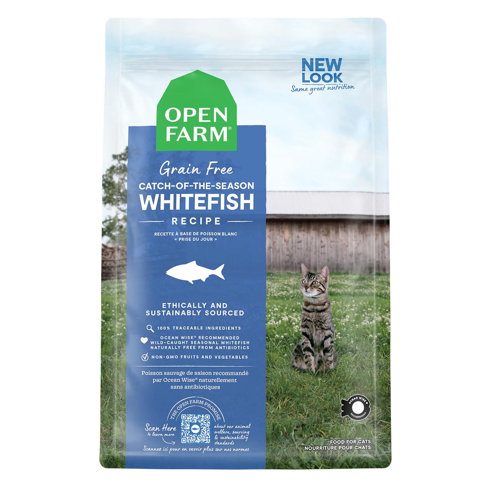 Grain Free Dry Cat Food Whitefish Kibble 2lb Bag C923060
