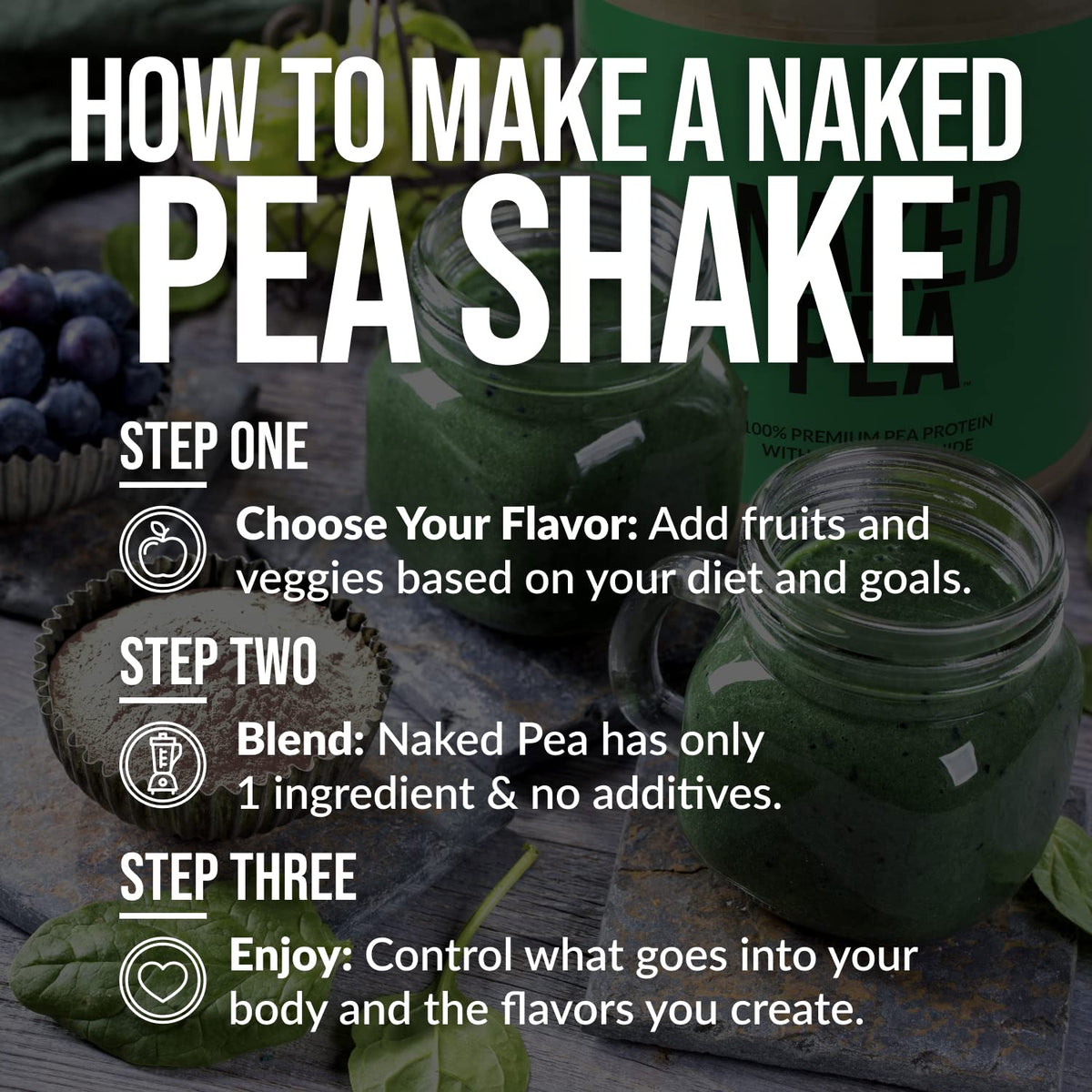 Dairy Free Protein Bundle: 5LB Unflavored Pea and 2LB PB F551005