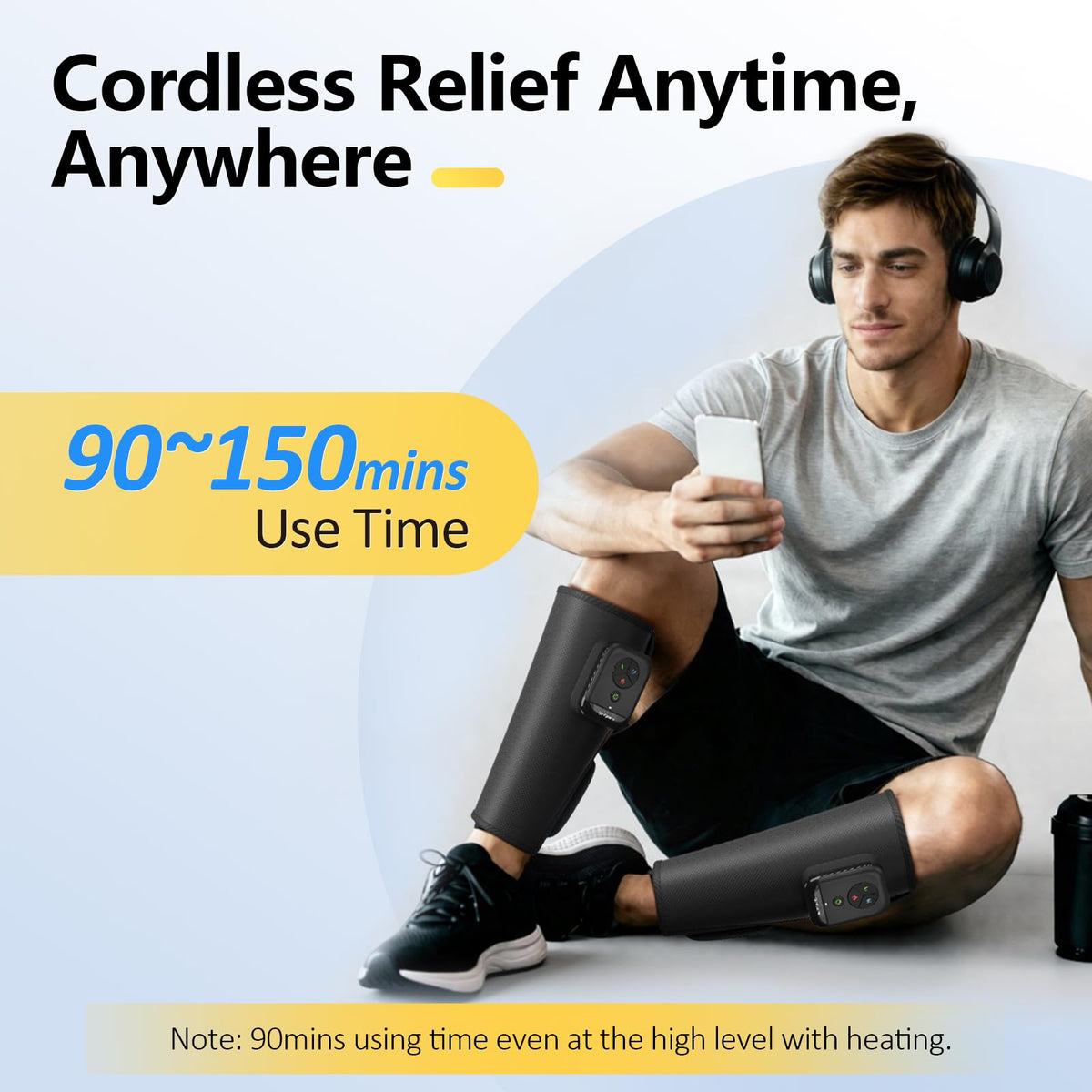 Cordless Air Compression Calf Massager with Heat X947