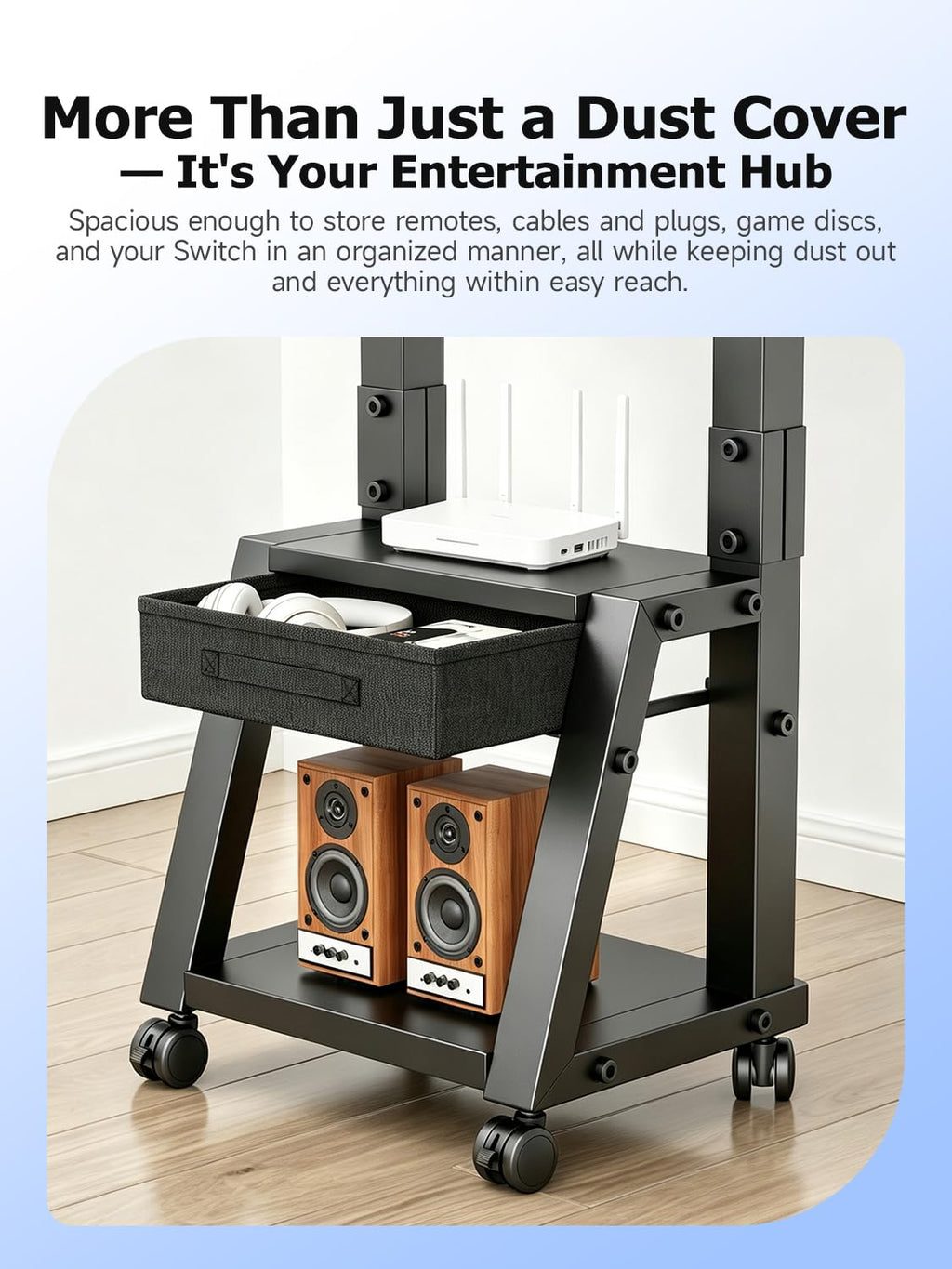 Mobile TV Cart with Storage Drawer for 32-75 inch TVs I7415