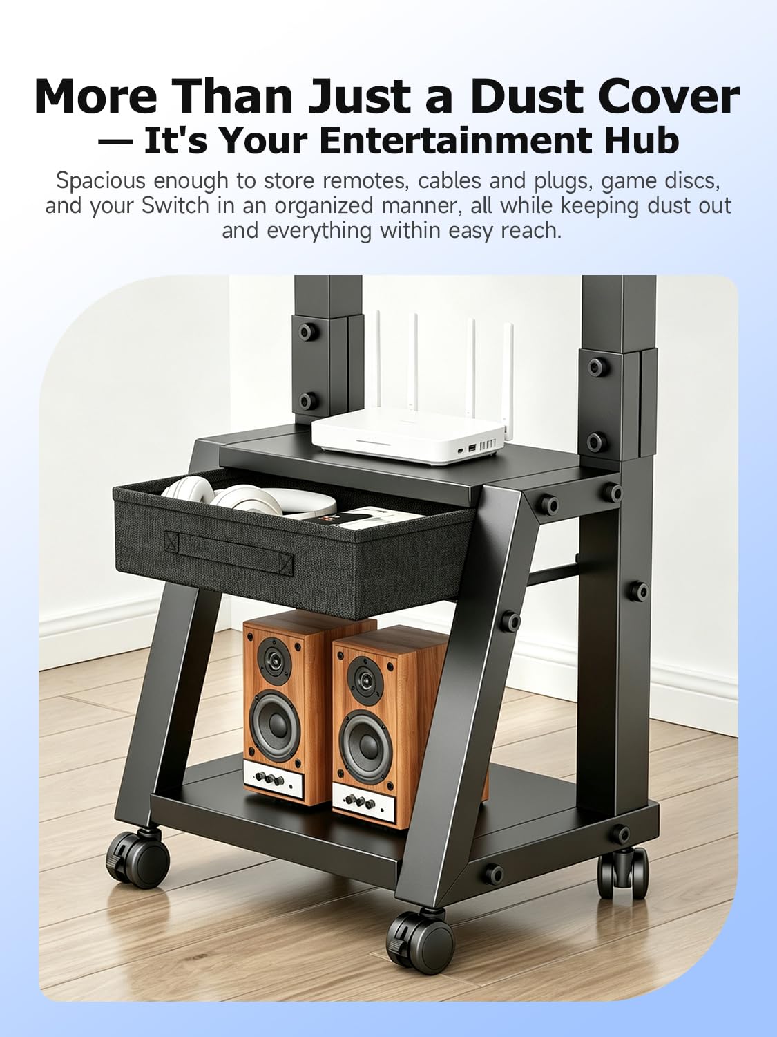 Mobile TV Cart with Storage Drawer for 32-75 inch TVs I7415