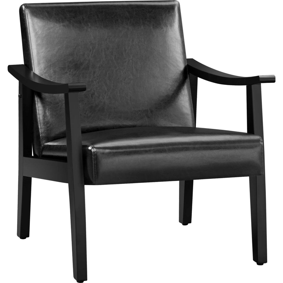 Black Faux Leather Accent Chairs J972120