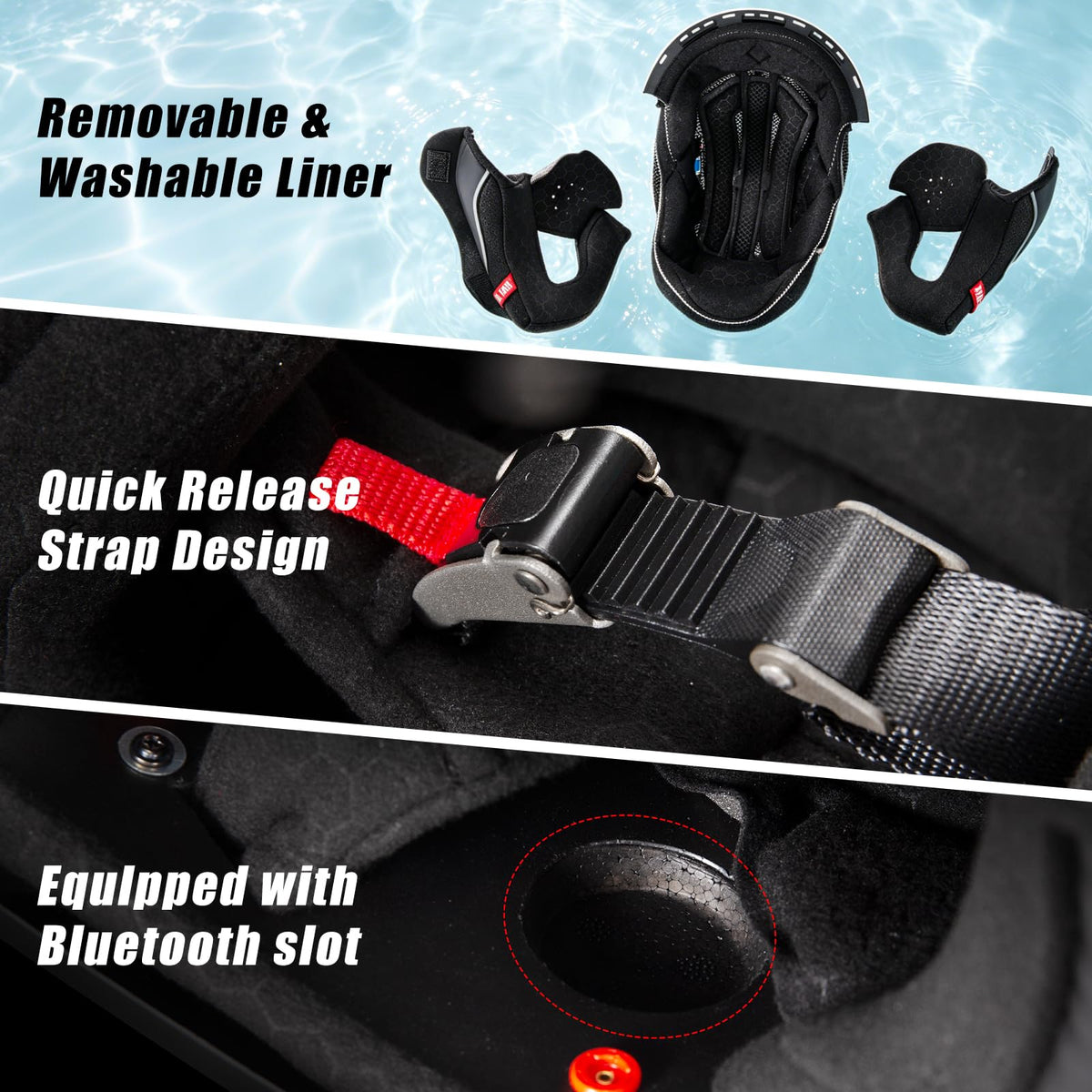 Modular Motorcycle Helmet Dual Visor Flip Up Full Face Matte Black XXL H9510