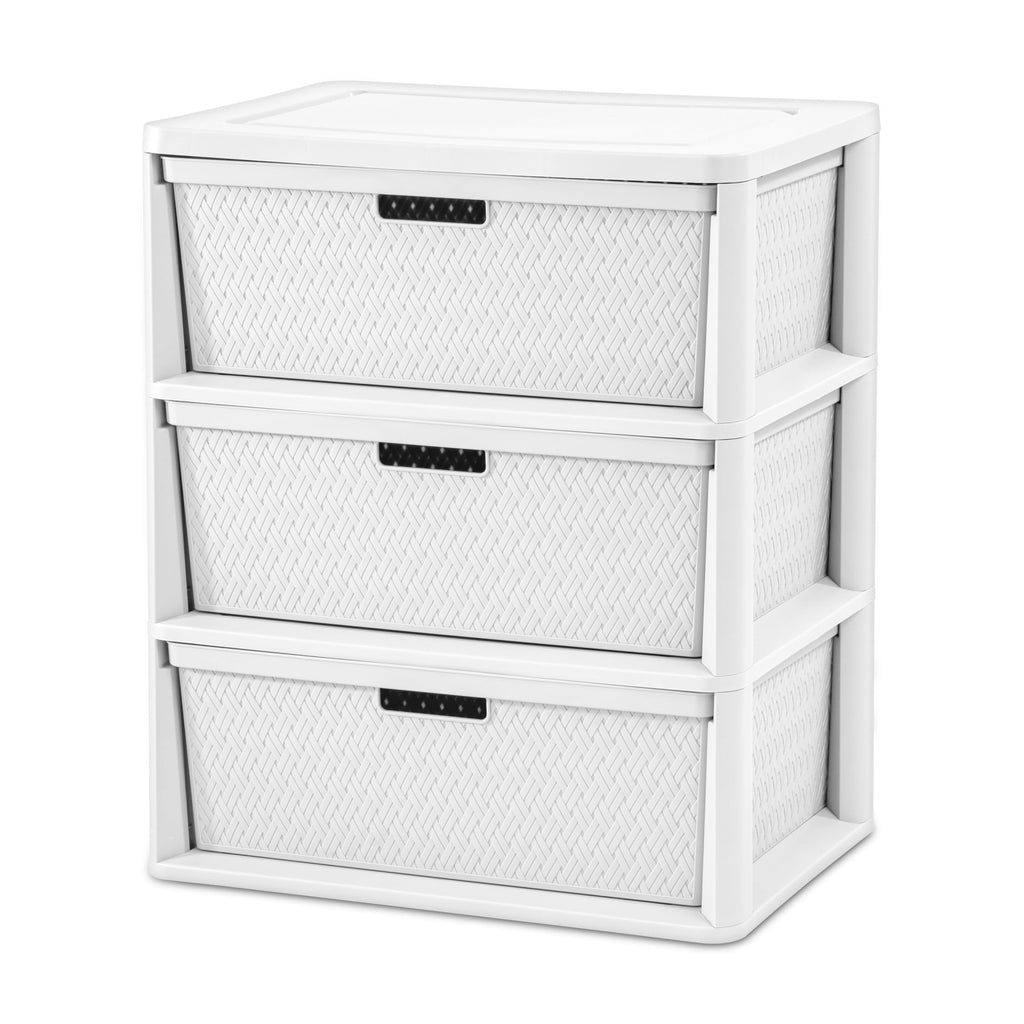 White 3 Drawer Storage Tower Y5014