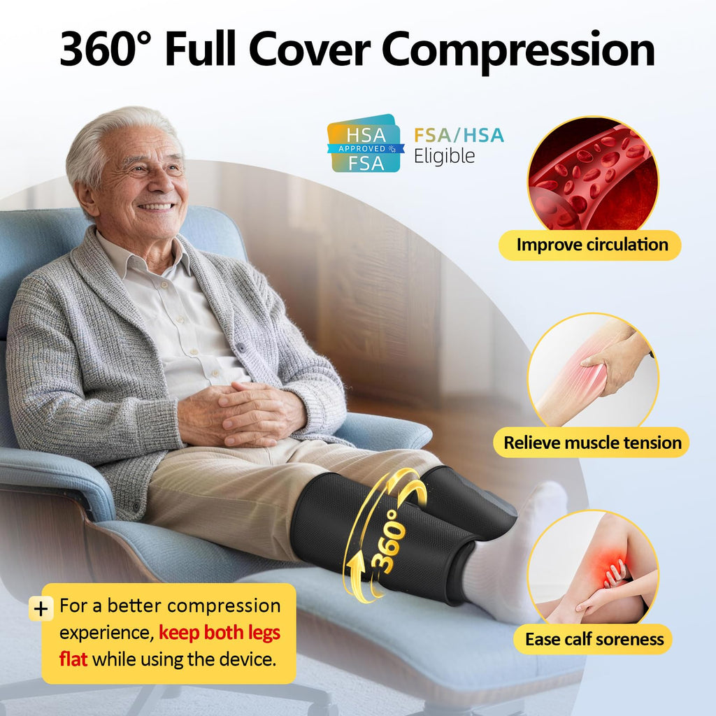 Cordless Air Compression Calf Massager with Heat X947