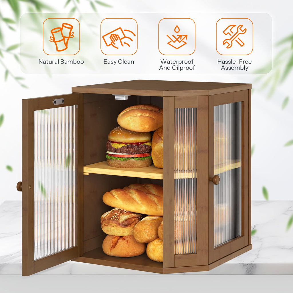 Bamboo 2-Tier Bread Box S941508