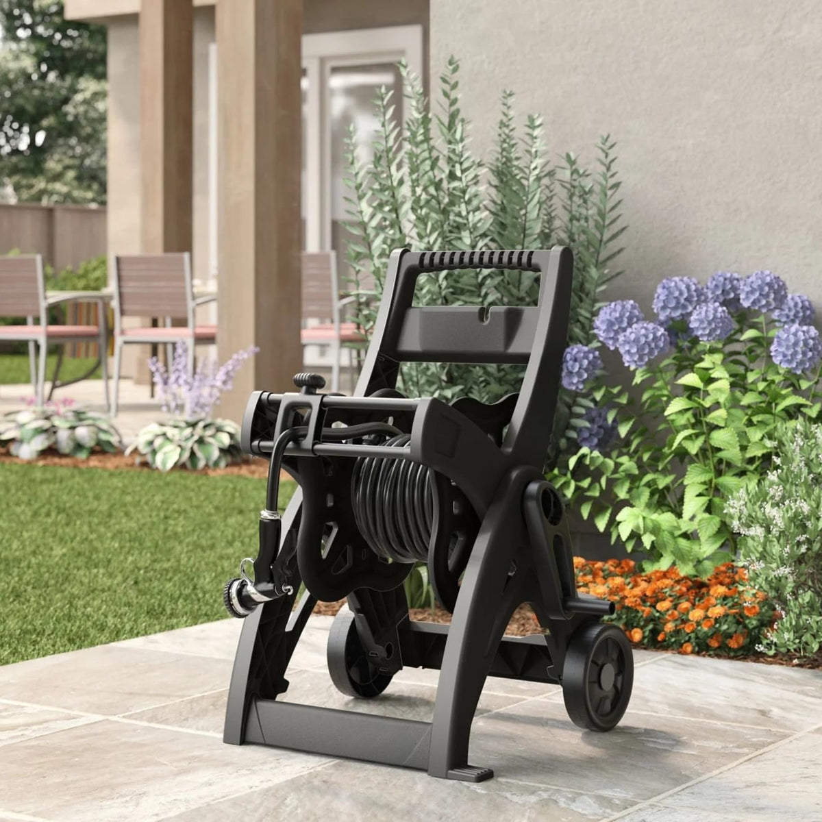175-inch Wheeled Garden Hose Reel Cart R909