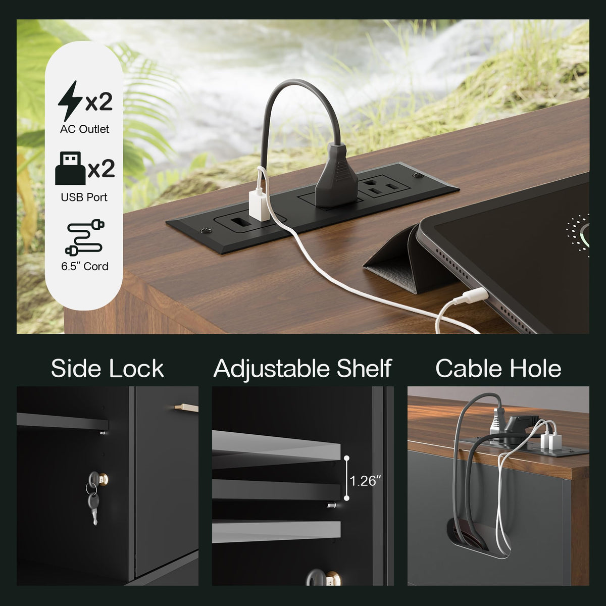 4 Drawer File Cabinet with Lock L20092