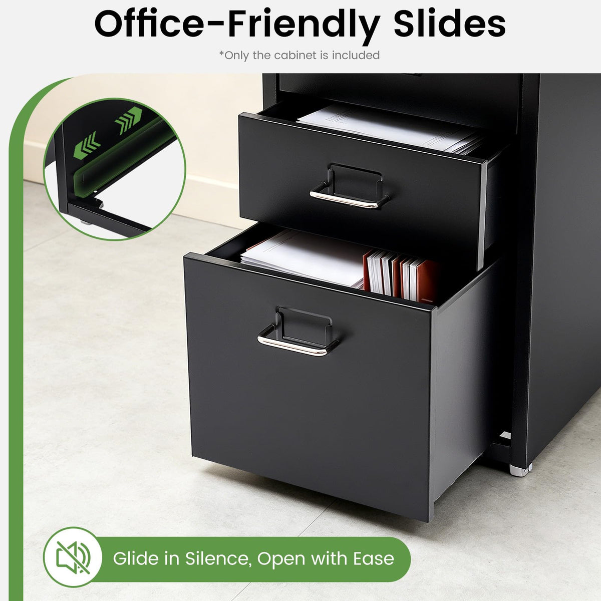 3 Drawer File Cabinet with Lock R554