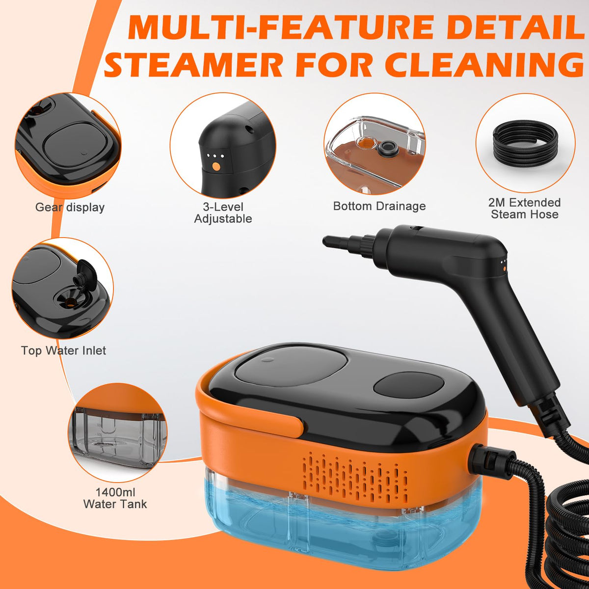 Portable Handheld Steam Cleaner with 16 Accessories D307322