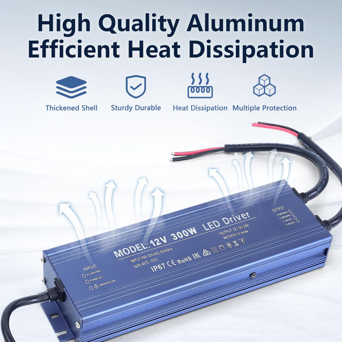 Waterproof IP67 12V 200W Ultra Slim LED Driver Transformer R786