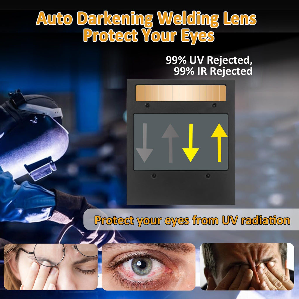 Auto Darkening Welding Lens 5.24" x 4.49" x 0.39" Shade 4/5-13 True Color T271497