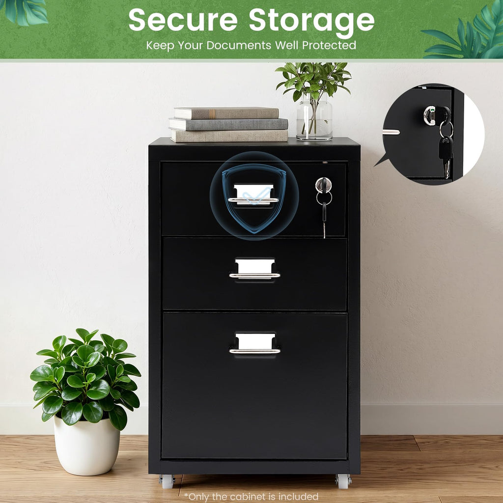 3 Drawer File Cabinet with Lock R554