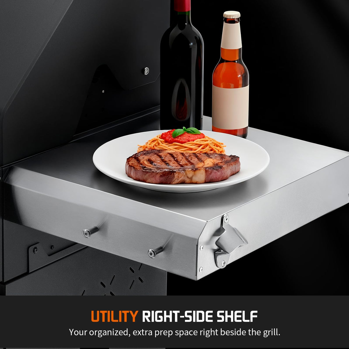 Propane Gas Grill 5+1 Stainless Steel with Side Burner G22452