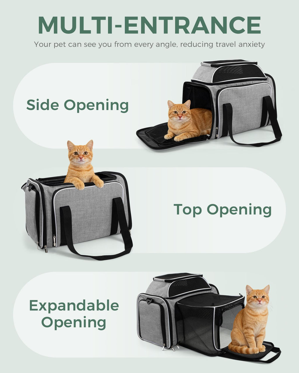 Airline Approved Soft Side Pet Carrier with Fleece Pad L3509