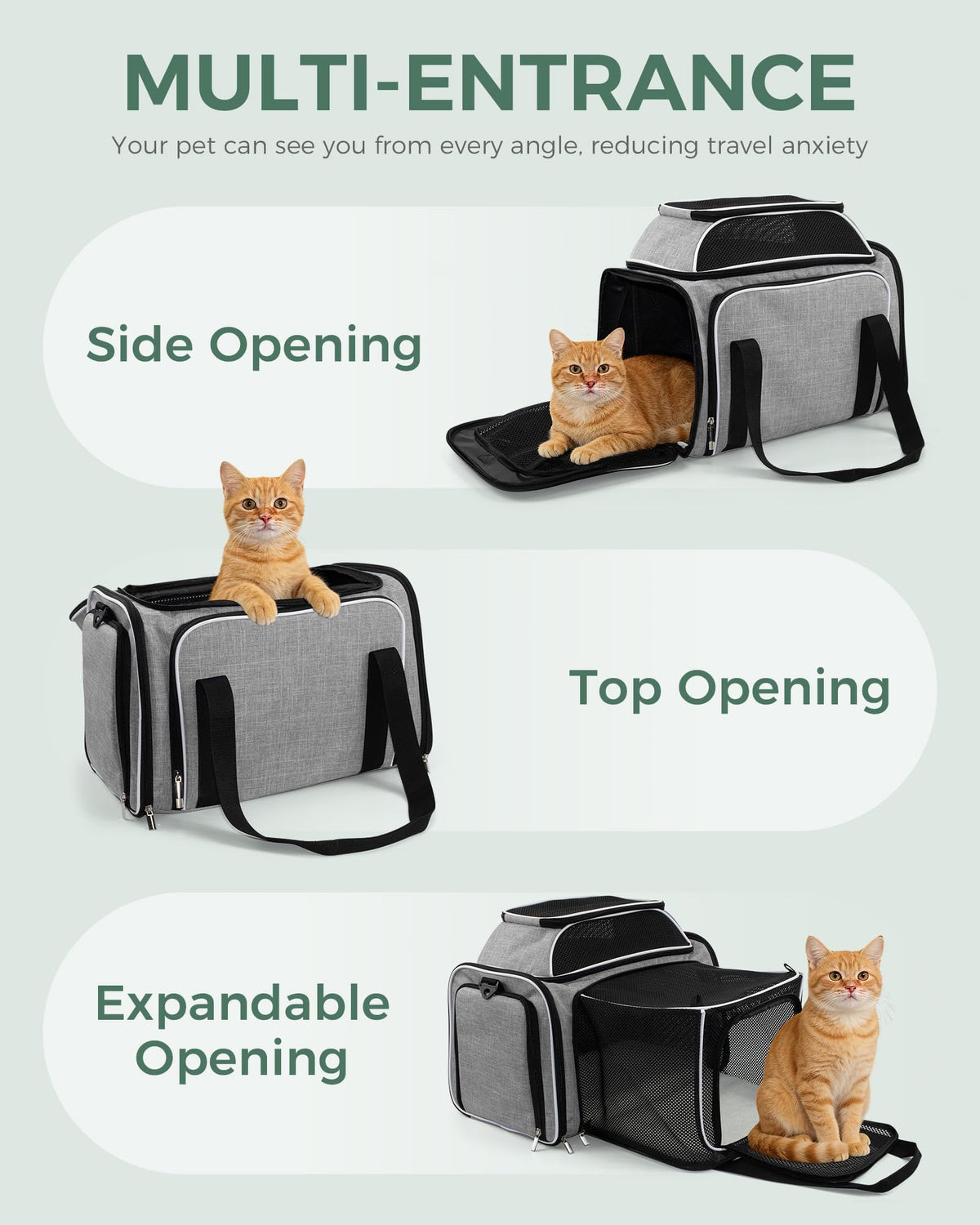Airline Approved Soft Side Pet Carrier with Fleece Pad L3509