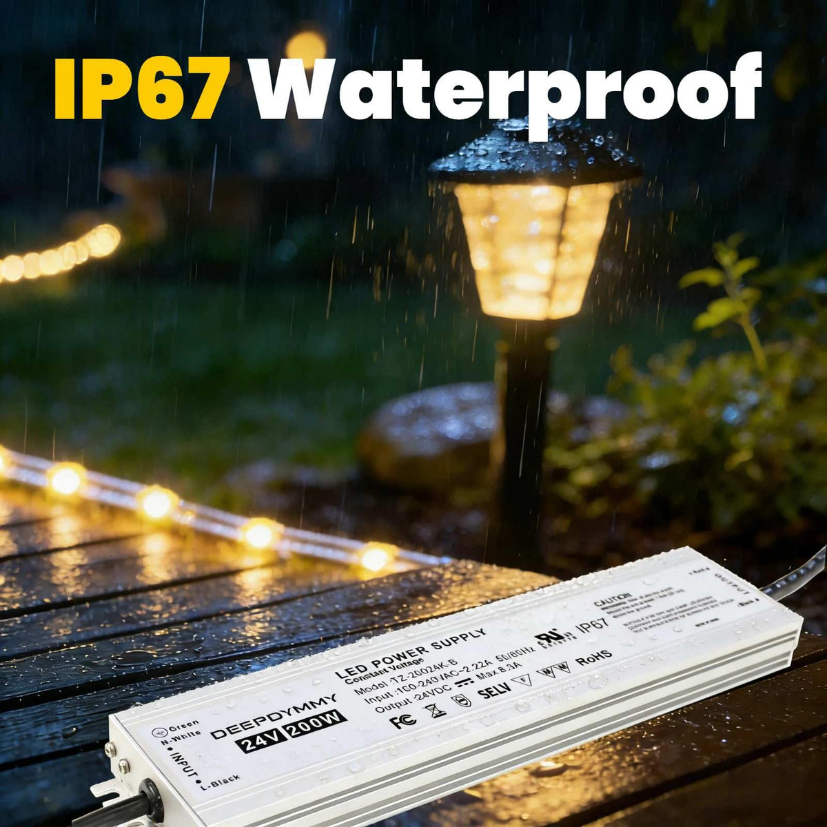 24V 200W Waterproof IP67 Power Supply B6785