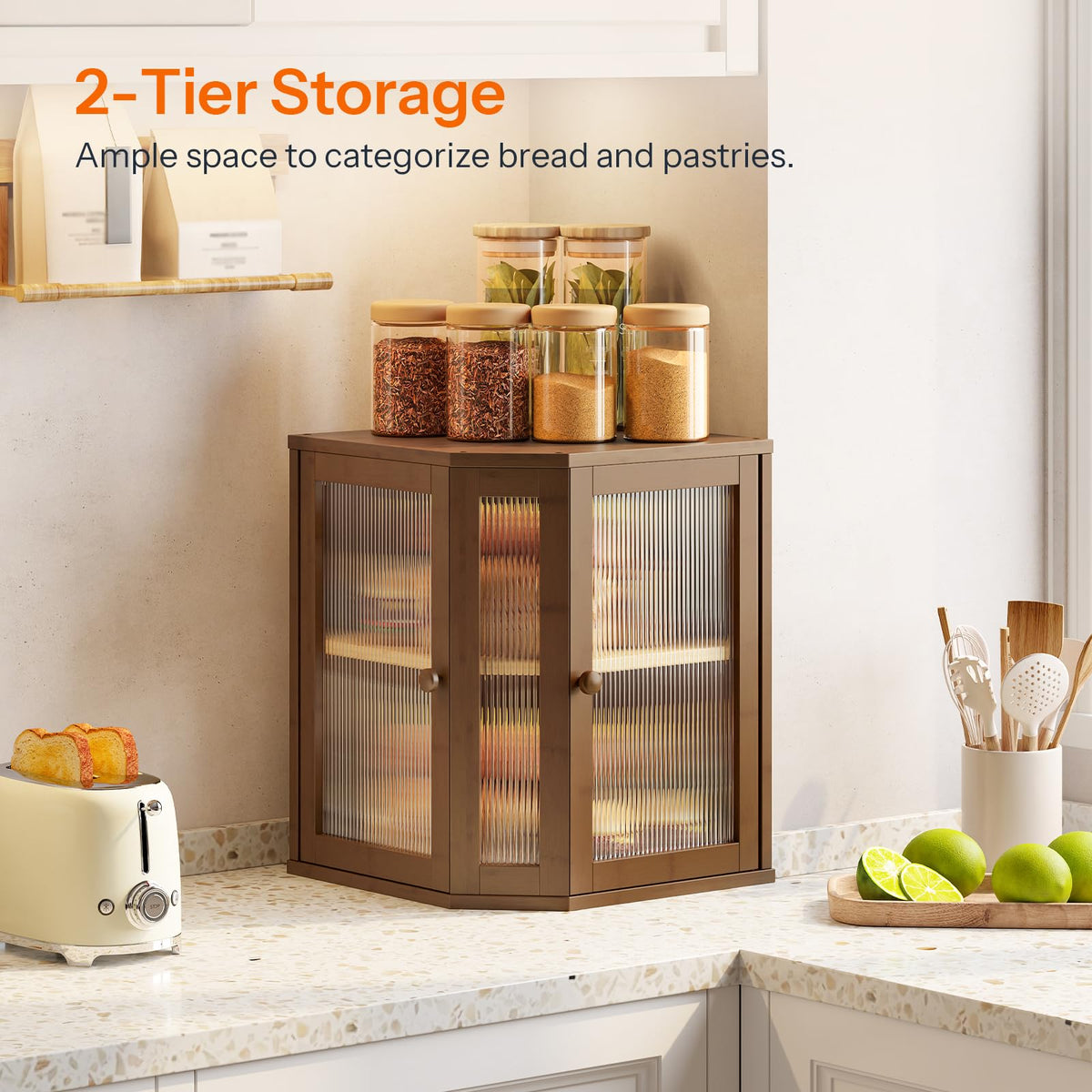 Bamboo 2-Tier Bread Box S941508