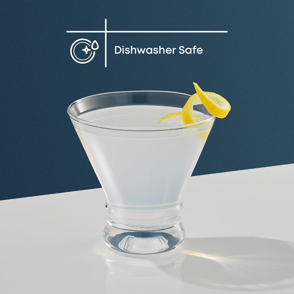 Stemless Martini Glasses Set of 4 W721