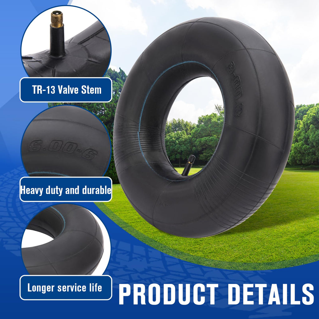 15x6.00-6 Inner Tubes with TR-13 Straight Valve Stem E141353