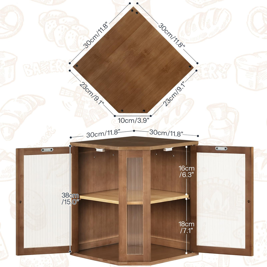Bamboo 2-Tier Bread Box S941508
