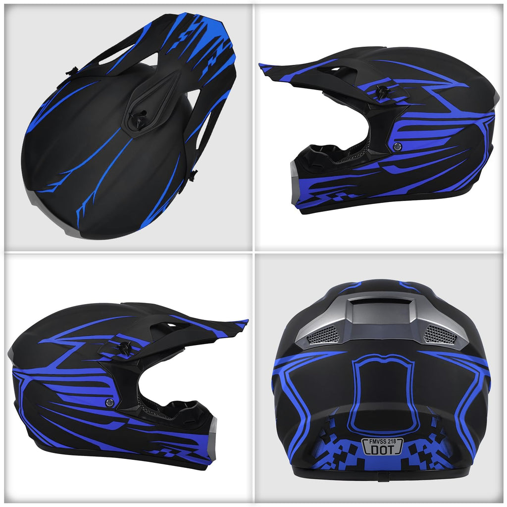 Youth Kids DOT Approved Full Face Motocross Helmet I4048