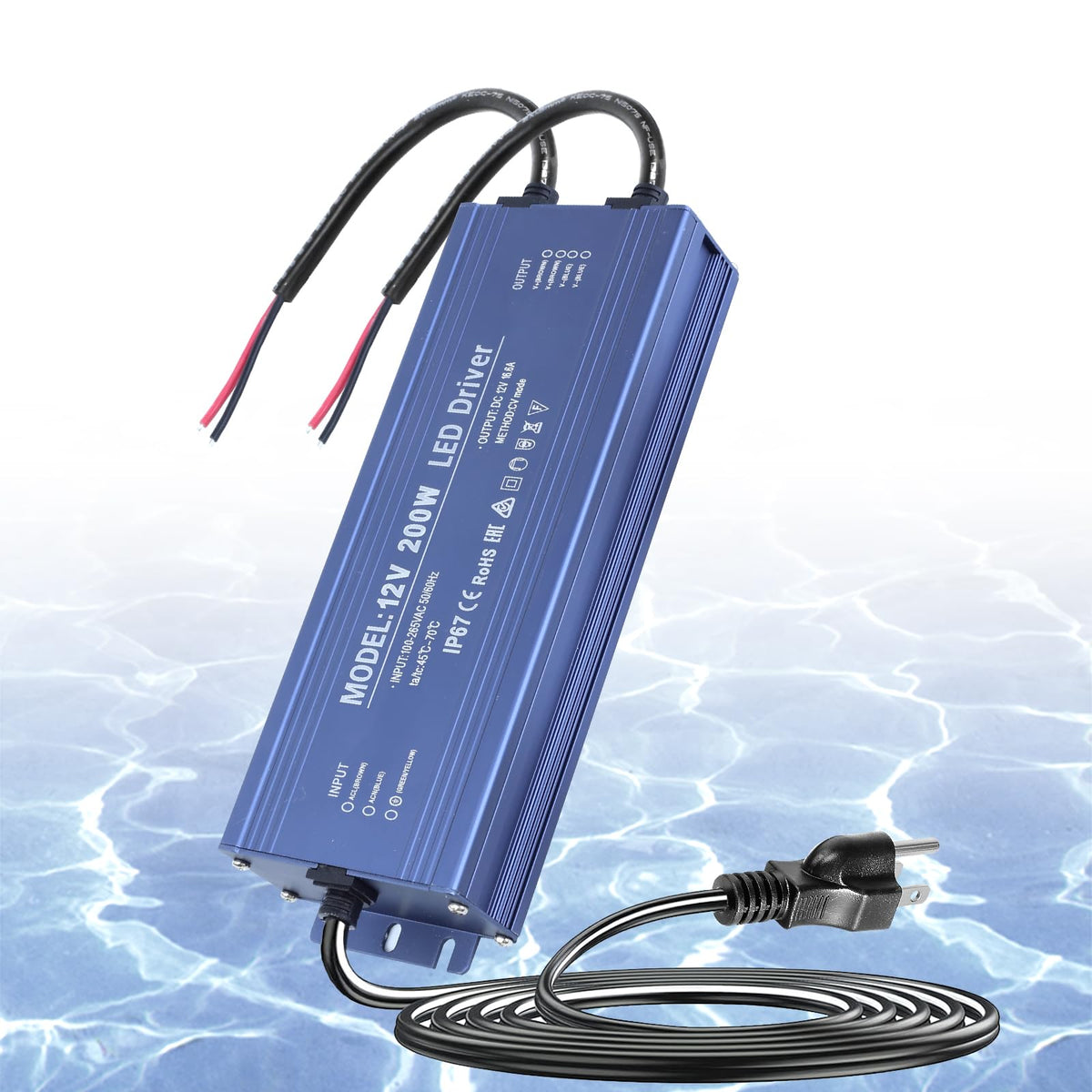 Waterproof IP67 12V 200W Ultra Slim LED Driver Transformer R786