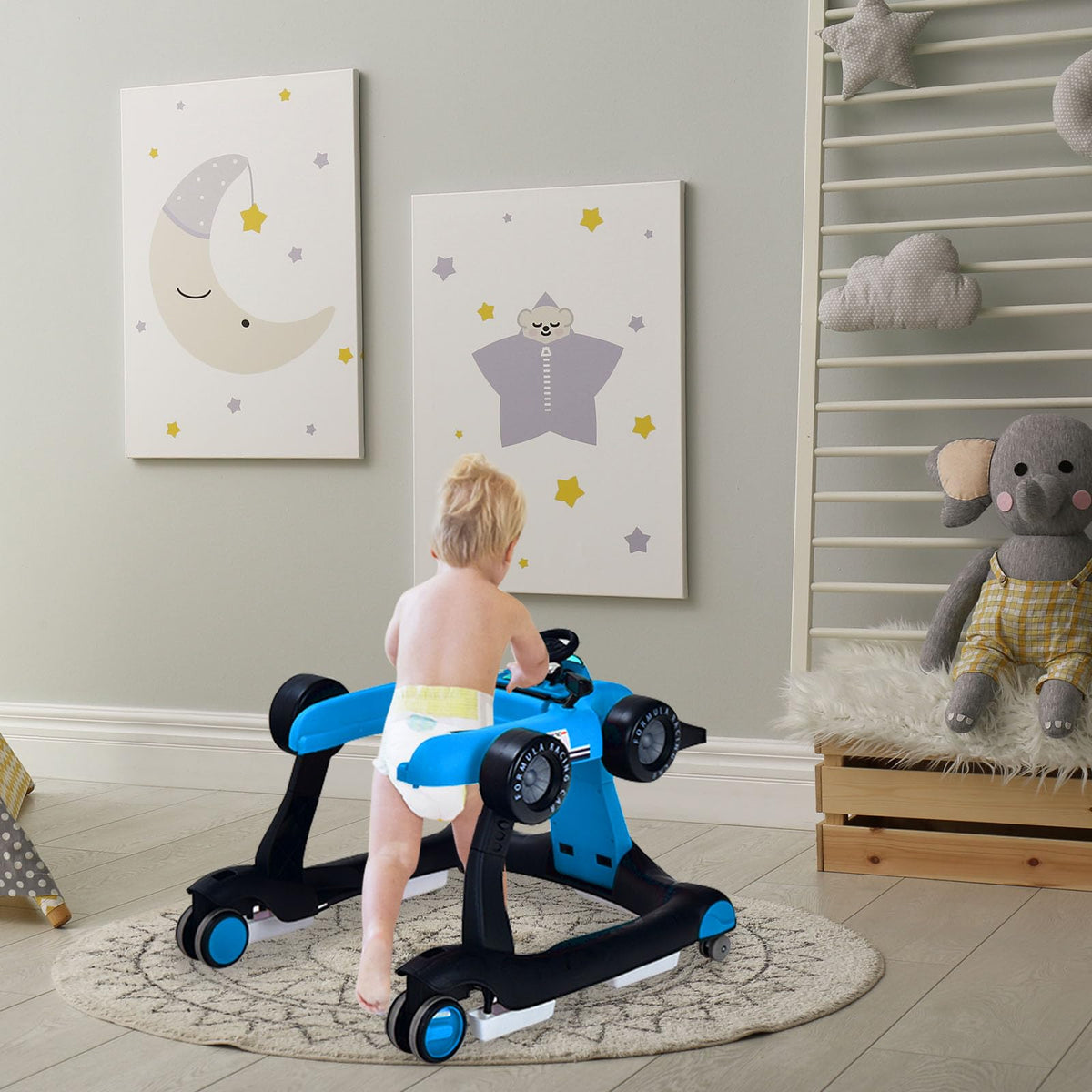 5-in-1 Foldable Baby Walker with Adjustable Height R769