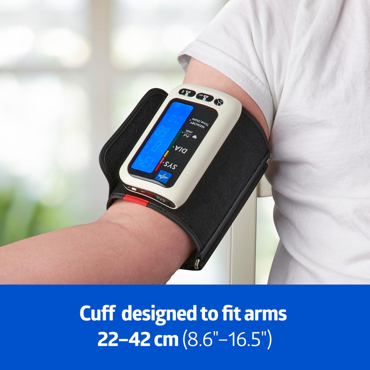 Bluetooth Blood Pressure Monitor with Upper Arm Cuff and Carrying Case K858471