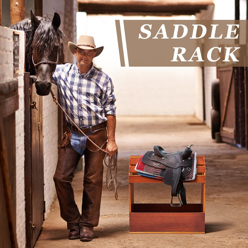 Pine Wood Saddle Rack Stand 20x12x20in L182
