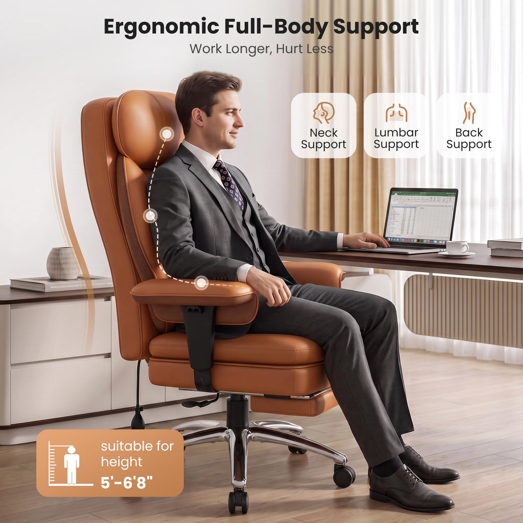 Big and Tall Office Chair with Inflatable Lumbar Support A2352
