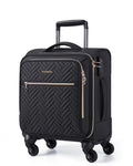 16-inch Softside Underseater Carry On Luggage with Spinner Wheels Black D691493