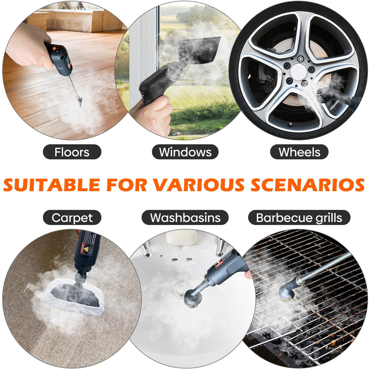 Portable Handheld Steam Cleaner with 16 Accessories D307322