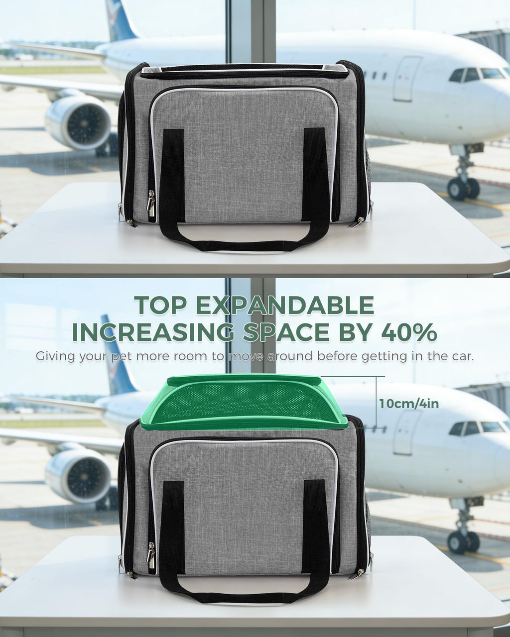 Airline Approved Soft Side Pet Carrier with Fleece Pad L3509