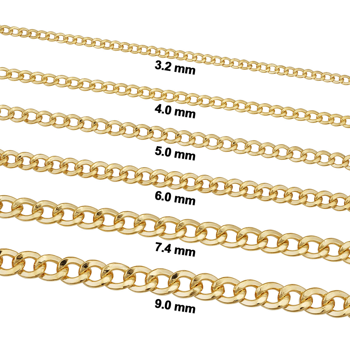 14K Yellow Gold Filled Miami Cuban Chain Necklace V737853