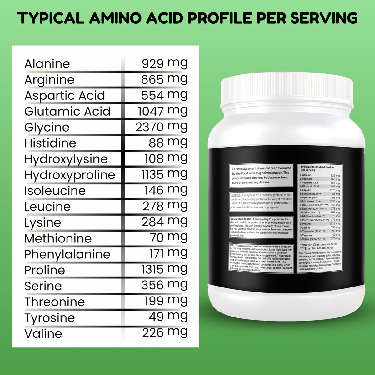 Unflavored Hydrolyzed Collagen Peptides Powder 1LB W96801