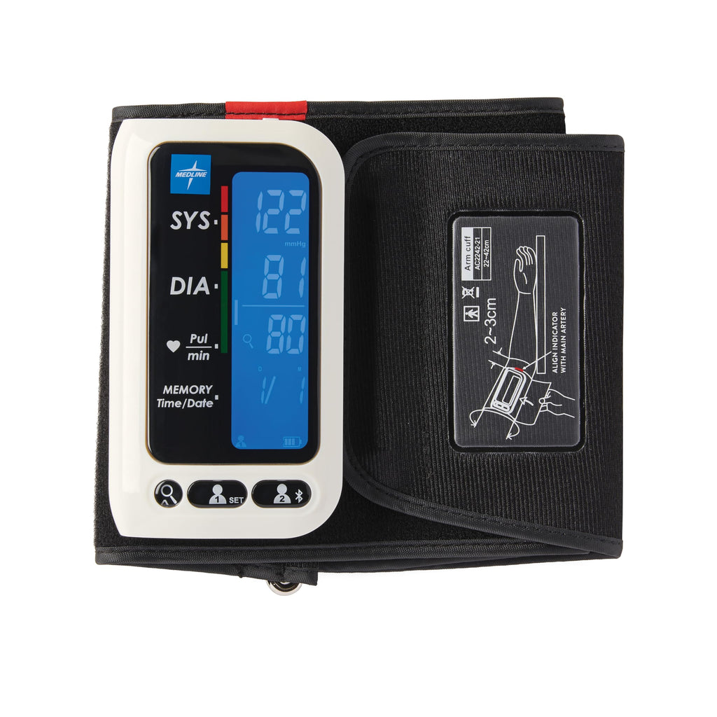 Bluetooth Blood Pressure Monitor with Upper Arm Cuff and Carrying Case K858471