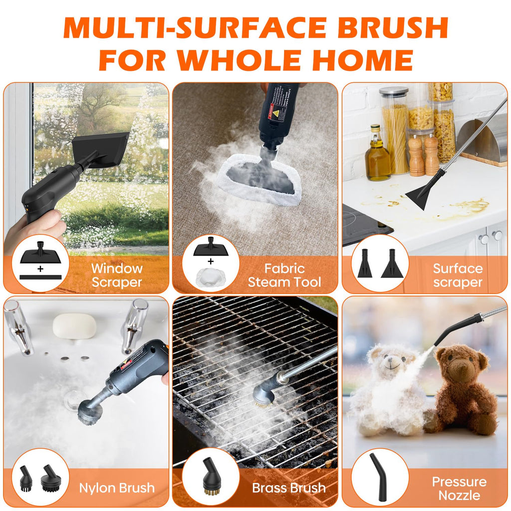 Portable Handheld Steam Cleaner with 16 Accessories D307322