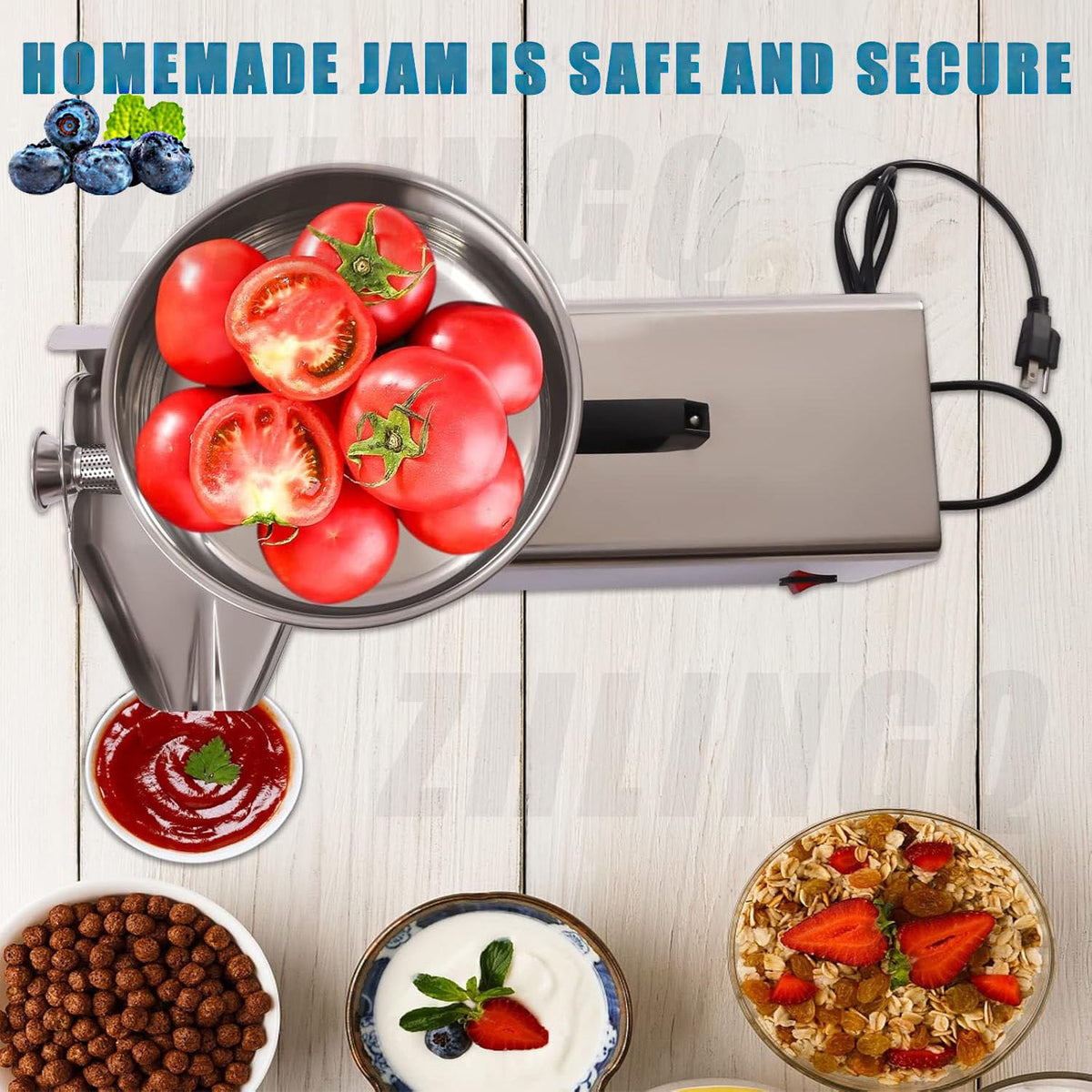 450W Stainless Steel Electric Food Mill W451