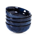 Ceramic Salad Bowls Set, 32 Ounce, Set of 4, Blue X36192