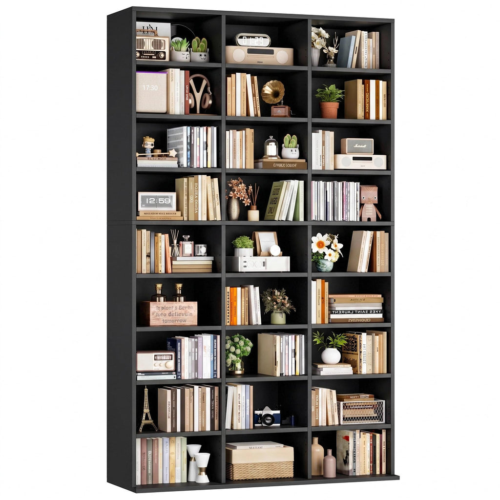 75'' H Black 27 Cube Bookshelf Z539276