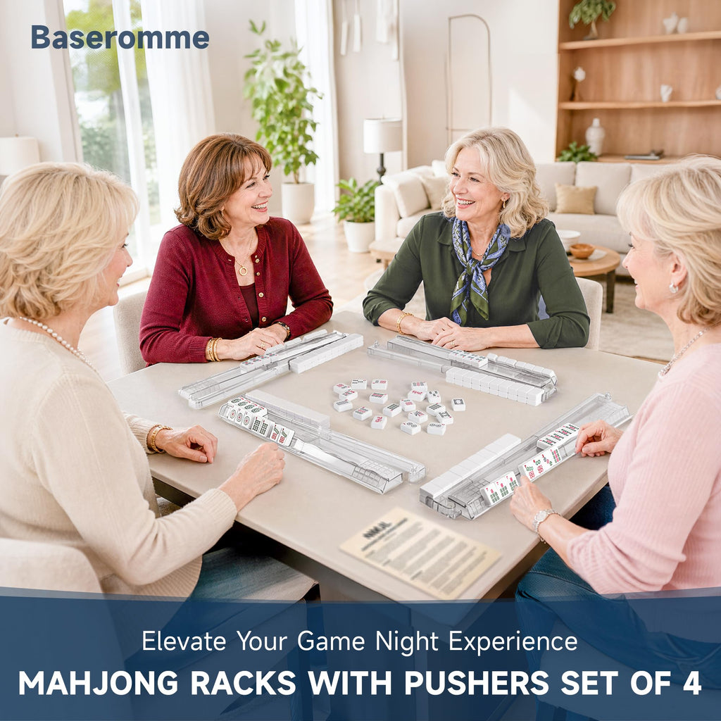 20 Inch Non-Slip Set of 4 Mahjong Racks N76788