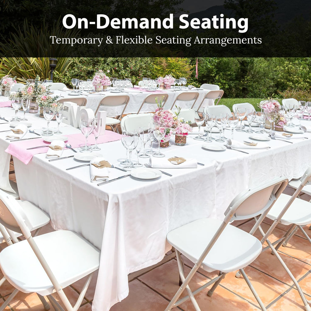 White Foldable Plastic Chair 9 Pack H314457