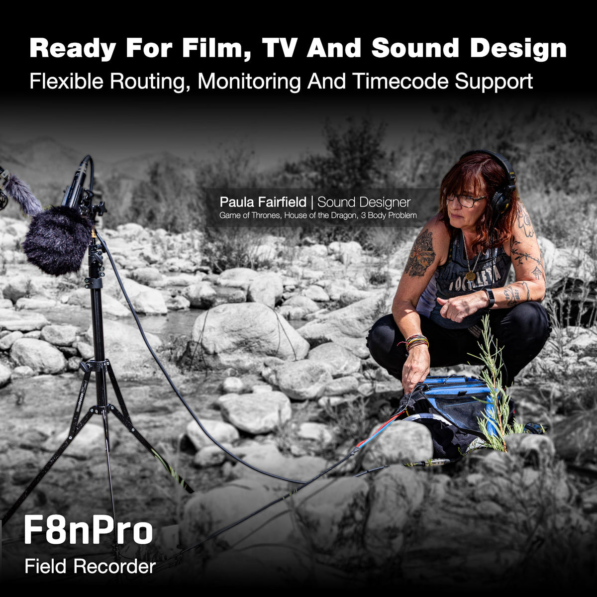 Field Recorder with 8 Inputs & 10 Tracks C591483