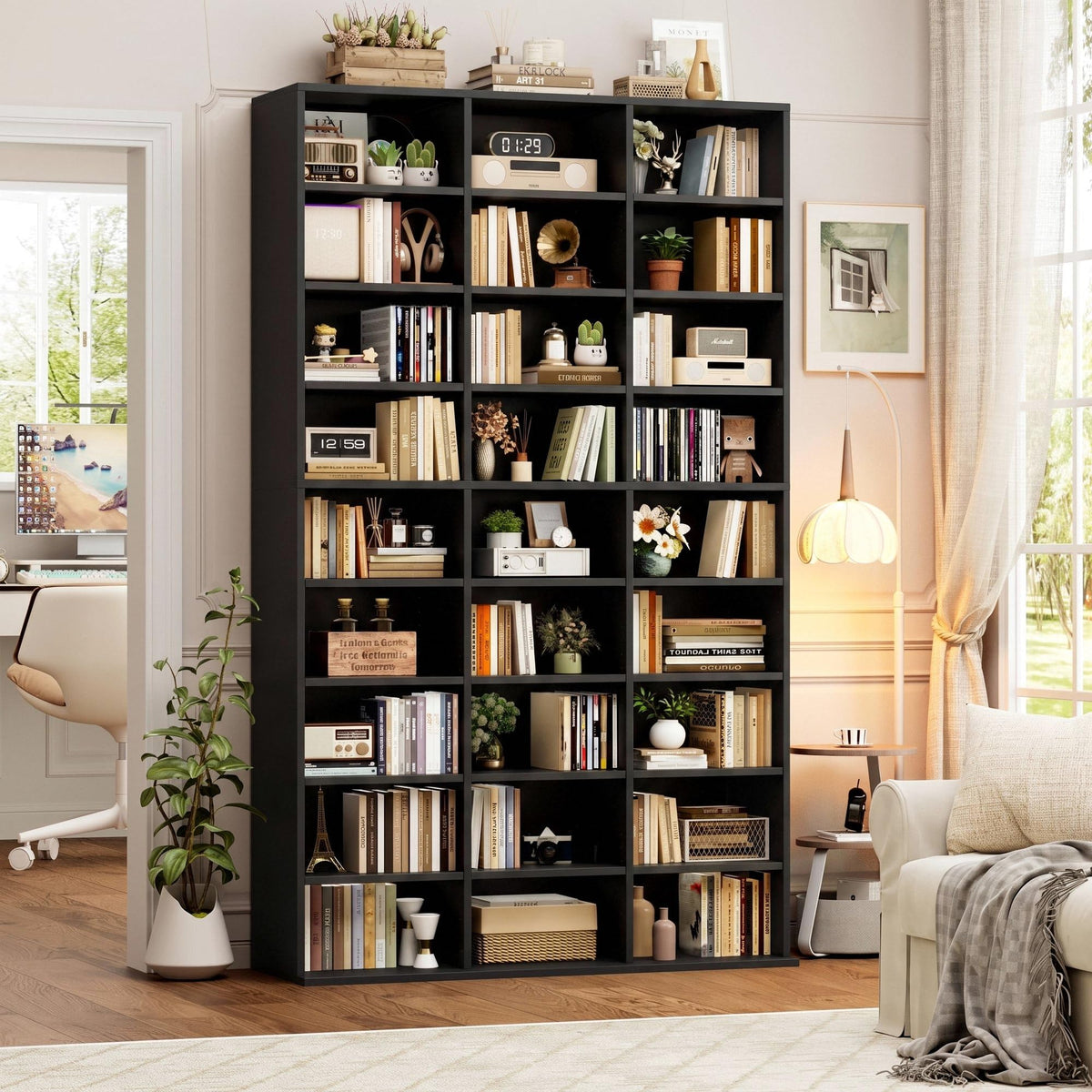 75'' H Black 27 Cube Bookshelf Z539276