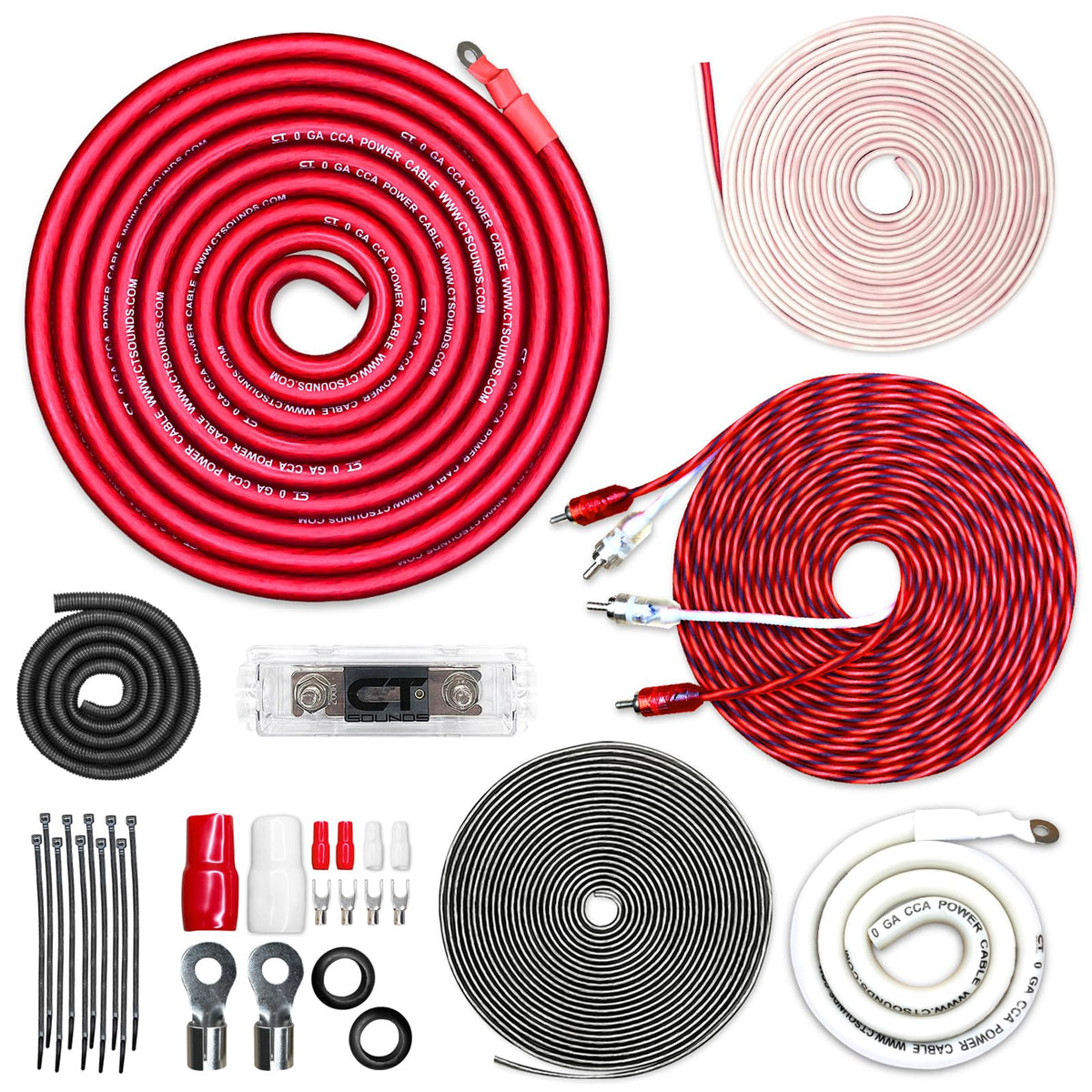 1/0 Gauge CCA Amp Wiring Install Kit U670