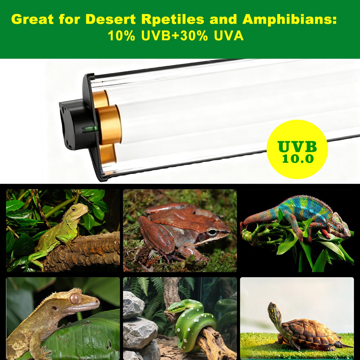 15W T5 HO UVB Terrarium Hood with Detachable Curved Reflector H666