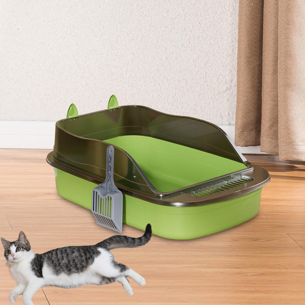 Green Semi Closed Sifting Cat Litter Box E83854